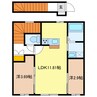 RAMBLE　B棟 2LDKの間取り