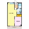 ダイアナポリス桜橋 1LDKの間取り