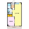 ダイアナポリス桜橋 1LDKの間取り