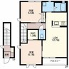 ヒュドールヒューレーJ棟 2LDKの間取り