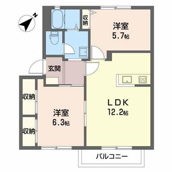 間取図 グリーンヒル中島A棟