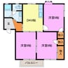 アメニティ佃　B棟 3DKの間取り