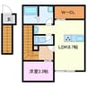 ジルメゾン 1LDKの間取り