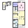 ベルシャインⅠ 1LDKの間取り