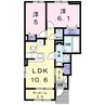 ベルシャインⅢ 2LDKの間取り