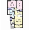 ベルシャインⅢ 2LDKの間取り