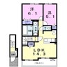ベルシャインⅢ 2LDKの間取り