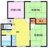 サンビレッジTUTUMI　C 3DKの間取り