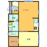 鈴鹿メゾン 1LDKの間取り