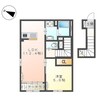 ルリアン　ポム　ダムール 1LDKの間取り