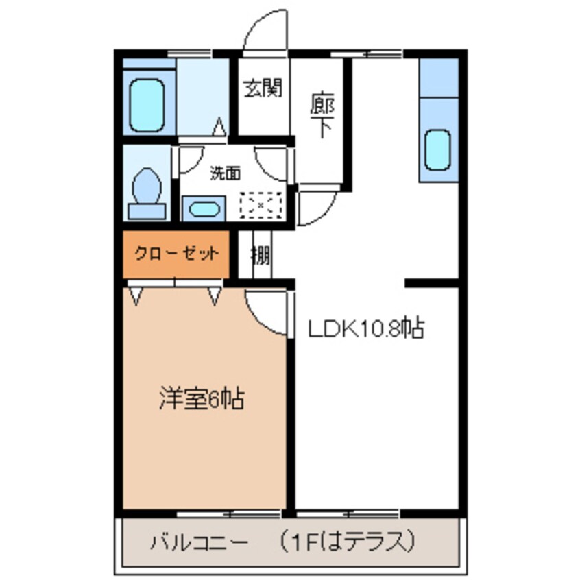 間取図 コーポ大橋Ｃ棟