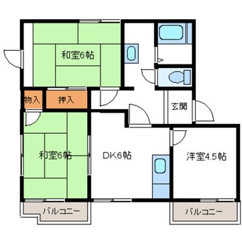 間取図 リラハイツＢ