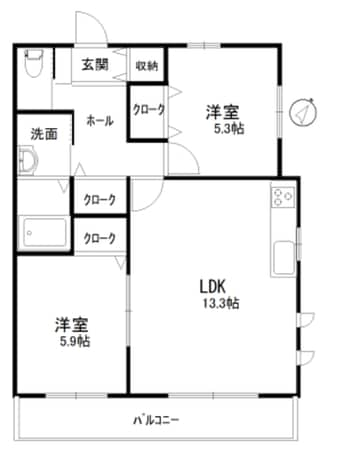 間取図 こしえるコーポ