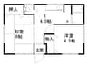 第一早野ハウス 2Kの間取り
