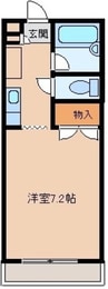 リゼルブクキ 1Kの間取り