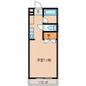 リゼルブクキ 1Kの間取り