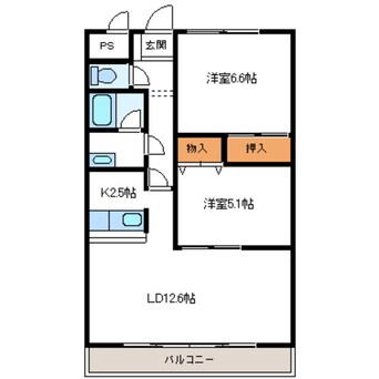 間取図 オアシス中山Ⅱ