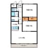オアシス中山Ⅱ 2LDKの間取り