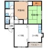 クレストタウンズＢ 2LDKの間取り