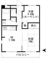ライオンズマンション東鷲宮 2DKの間取り
