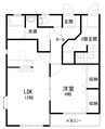 ピースロード 1LDKの間取り