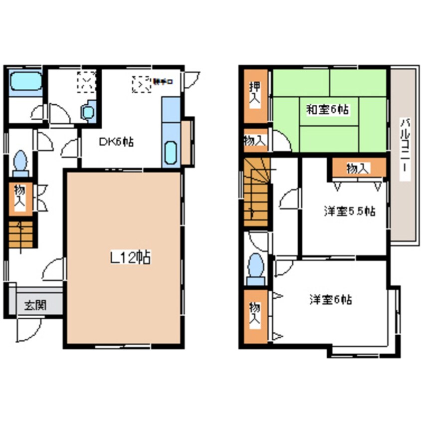 間取図 小田貸家