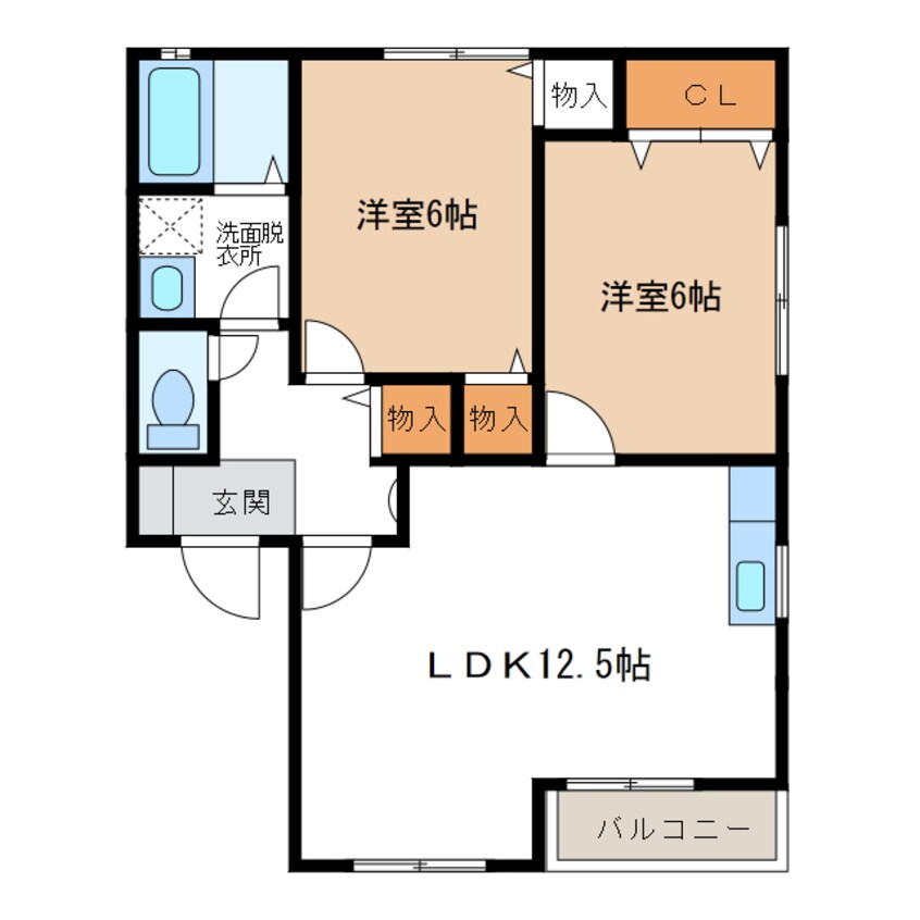 間取図 クレストタウンズＡ