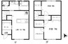 オークレア1号棟 2LDKの間取り