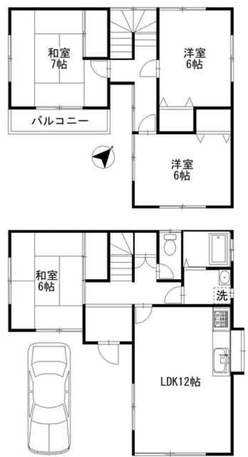 間取図 中山貸家