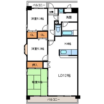 間取図 チサンマンション東鷲宮