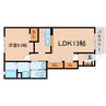 東海道本線/藤枝駅 徒歩17分 1階 築17年 1LDKの間取り