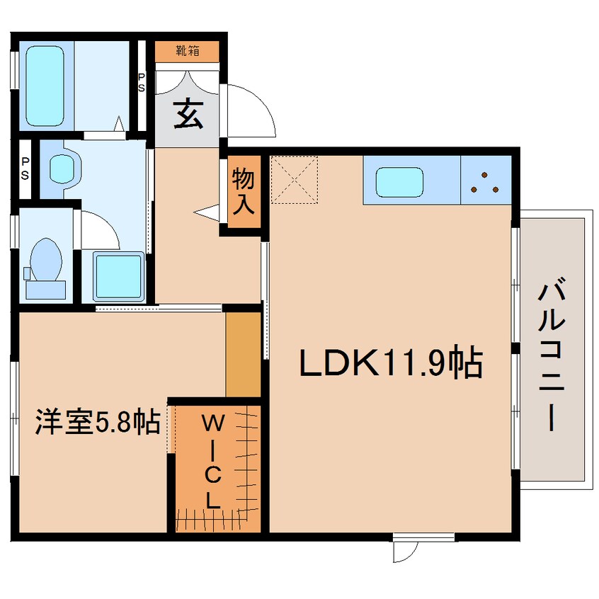 間取図 東海道本線/静岡駅 バス10分見瀬第一テレビ入口下車:停歩6分 2階 築29年