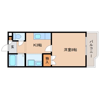 間取図 東海道本線/静岡駅 バス22分宮川下車:停歩5分 2階 築26年