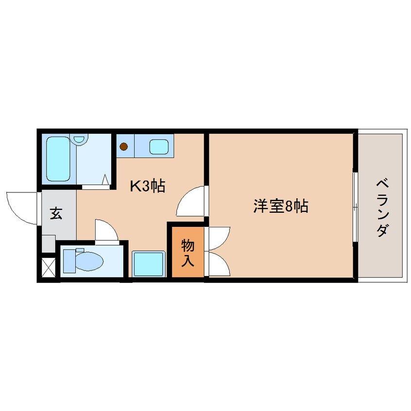 間取図 東海道本線/静岡駅 バス20分片山下車:停歩5分 3階 築30年