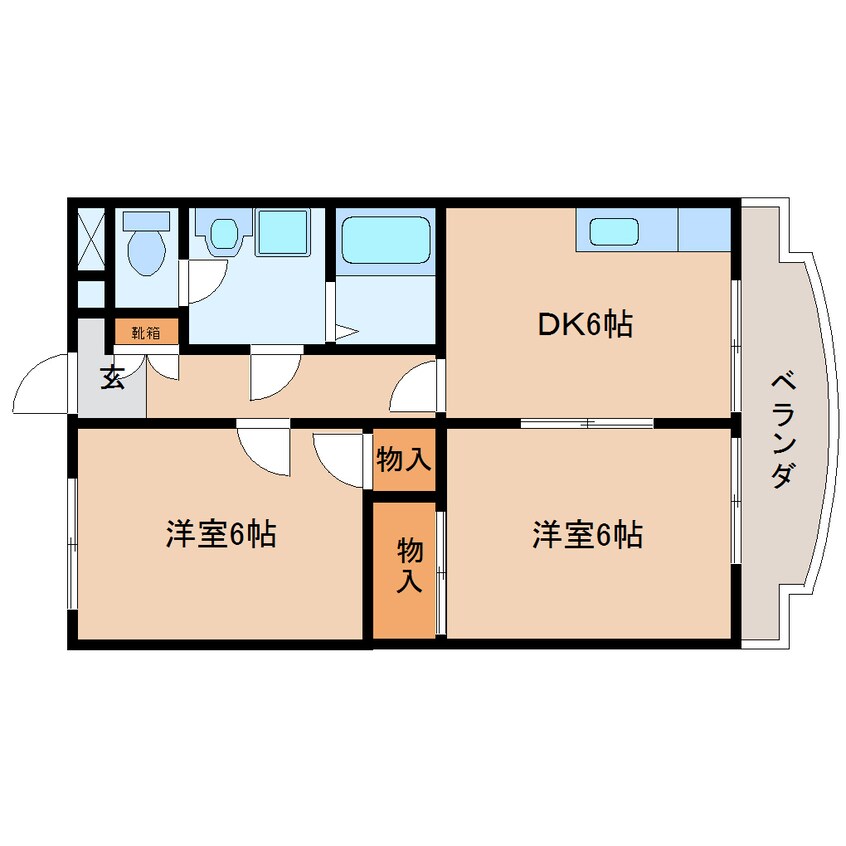 間取図 東海道本線/静岡駅 バス20分高松公民館下車:停歩3分 1階 築28年