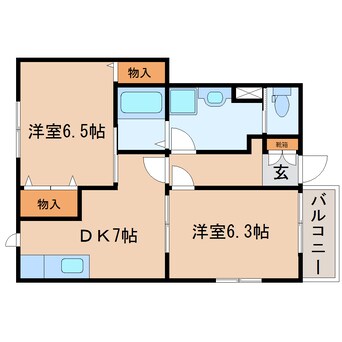 間取図 東海道本線/静岡駅 バス14分下島北下車:停歩5分 1階 築24年