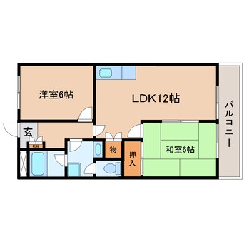 間取図 東海道本線/藤枝駅 徒歩20分 2階 築28年