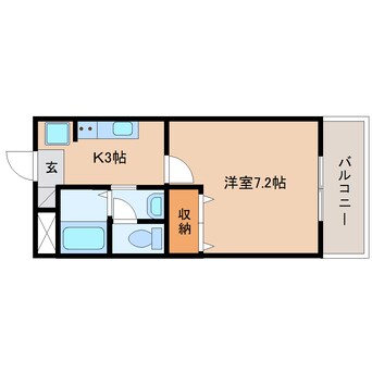 間取図 東海道本線/藤枝駅 徒歩22分 2階 築23年