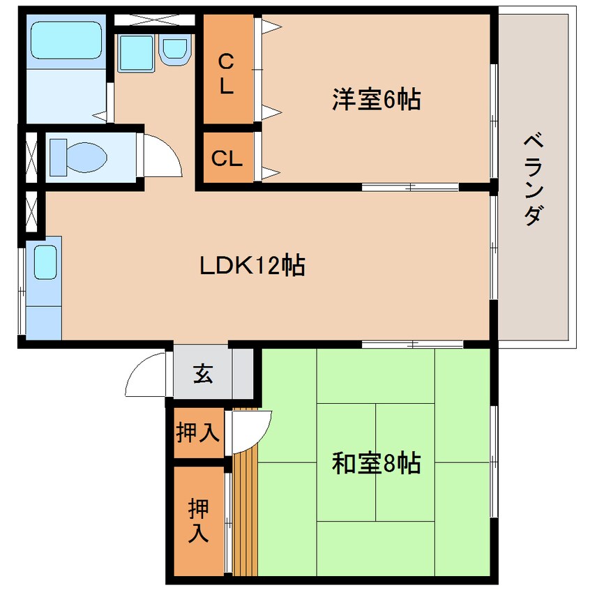 間取図 静鉄バス（焼津市）/天野医院前 徒歩7分 2階 築27年