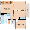 東海道本線/静岡駅 バス:20分:停歩7分 2階 築28年 2LDKの間取り