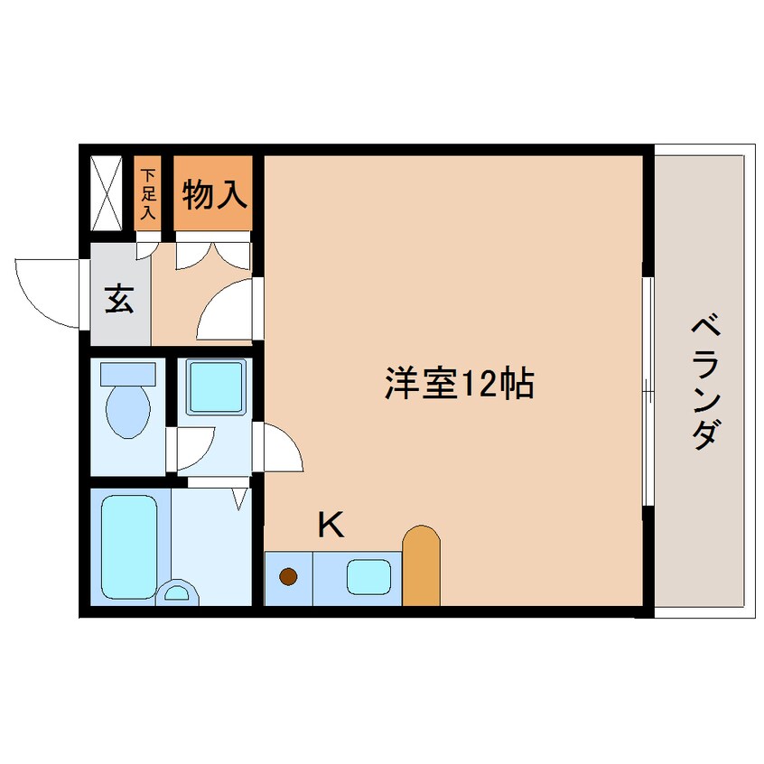 間取図 東海道本線/静岡駅 徒歩11分 4階 築35年