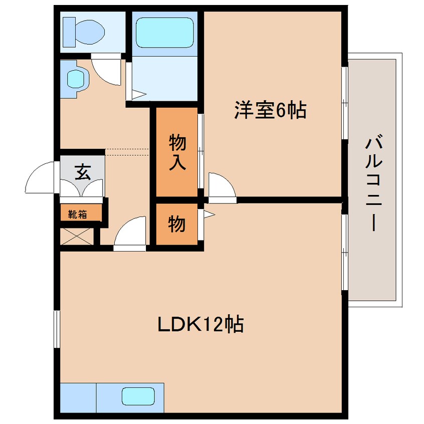 間取図 東海道本線/静岡駅 バス15分駿河総合高校前下車:停歩2分 2階 築28年