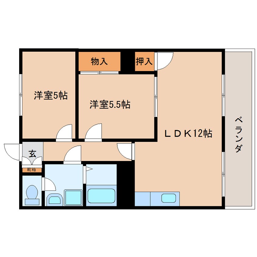 間取図 東海道本線/静岡駅 バス20分宮竹児童公園下車:停歩3分 4階 築28年