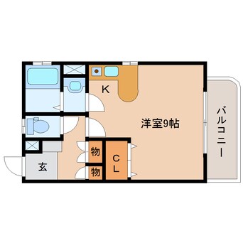 間取図 東海道本線/静岡駅 徒歩12分 1階 築30年