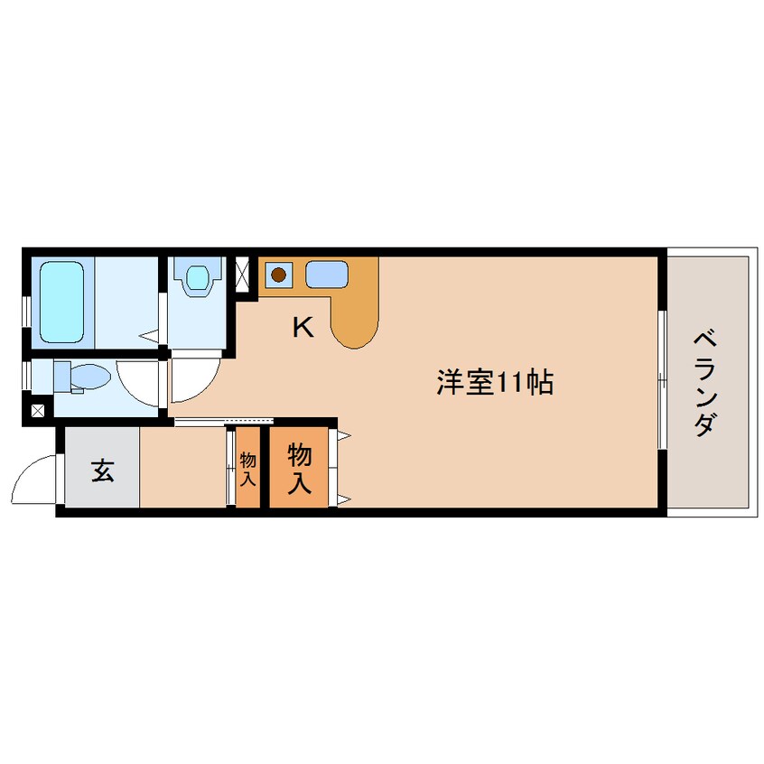 間取図 東海道本線/静岡駅 徒歩12分 3階 築29年