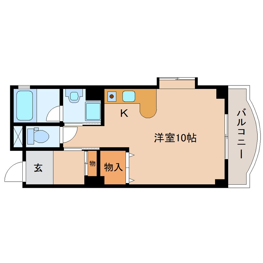 間取図 東海道本線/静岡駅 徒歩12分 6階 築27年
