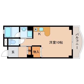 間取図 東海道本線/静岡駅 徒歩12分 5階 築26年