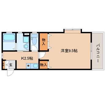 間取図 東海道本線/静岡駅 徒歩12分 3階 築19年