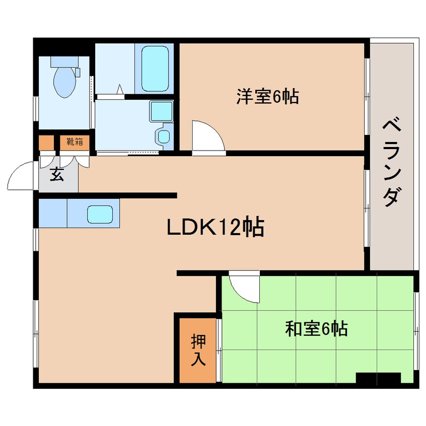 間取図 東海道本線/静岡駅 バス13分中村町上下車:停歩1分 3階 築35年