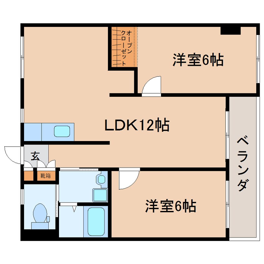 間取図 東海道本線/静岡駅 バス13分中村町上下車:停歩1分 4階 築35年